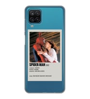 Samsung Galaxy A12/M12 Uyumlu Spider Man Minimalist Poster Desenli Şeffaf Telefon Kılıfı