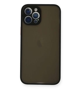 iPhone 12 Pro Max Kılıf Montreal Silikon Kapak - Siyah