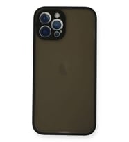 iPhone 12 Pro Max Kılıf Montreal Silikon Kapak - Siyah