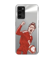 Oppo A55 Uyumlu Fernando Torres Desenli Şeffaf Telefon Kılıfı