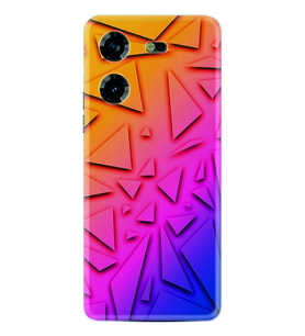 Tecno Pova 5 Kılıf Silikon Desen Özel Seri Üçgenler 1635