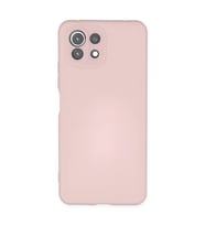 Xiaomi Mi 11 Lite Kılıf Nano İçi Kadife Silikon - Pudra