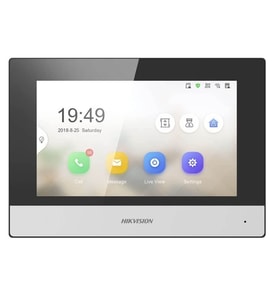 Hikvision DS-KH6320-WTE1 7" Wi-Fi Dokunmatik Ekranlı Çok Yönlü Mikrofon Villa Tipi İnterkom İç Ünite