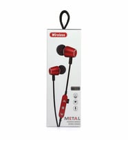 MS-T14 TF Kart Destekli Mıknatıslı Sporcu Metal Bluetooth Kulak içi Kulaklık (Kırmızı)