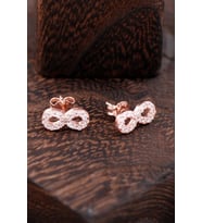 Sonsuzluk Rose Gümüş Küpe 2380