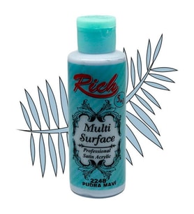 Rich Multi Surface Her Yüzey İçin Akrilik Boya 120 cc. 2248 PUDRA MAVİ 