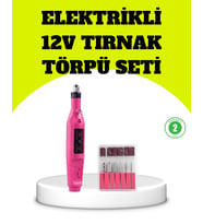 Elektrikli Manikür Pedikür Törpü Seti 6 Başlıklı
