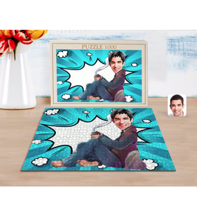 BK Gift Kişiye Özel Erkek Karikatürlü 1000 Parça Profesyonel Puzzle-61