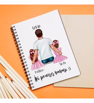 İki Prenses Babası Tasarımlı Kişiye Özel Defter
