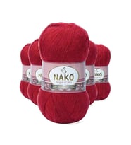5 Adet Angora Lüks El Örgü İpi Koyu Kırmızı 1175
