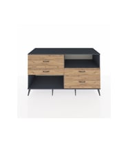 Kronos Konsol Tek Raflı 4 Çekmeceli  176x59x99 Antrasit-Antrasit/Çam