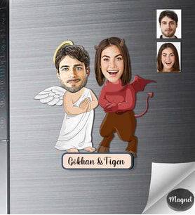 Kişiye Özel Sevgili Ahşap Magnet -30