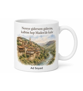 Maden Tarihi Dokusu ve Doğası Elazığ Hatırası Kupa Bardak Hediye