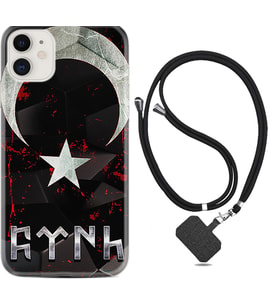 Apple iPhone 11 12 13 Mini Kılıf Boyun Askılı Silikon Göktürk 1394