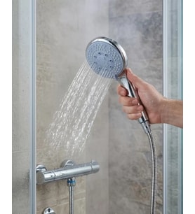 Spiral Hortumlu 4 Kademeli El Duşu Seti Duvar Askılı Banyo Duş Başlığı
