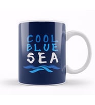 Cool Blue Sea Slogan Kupa Bardak Porselen