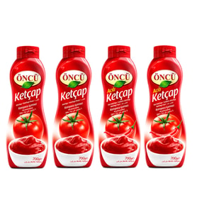 Öncü Ketçap 700 G Tatlı ve Acı 4 lü Karma Paket