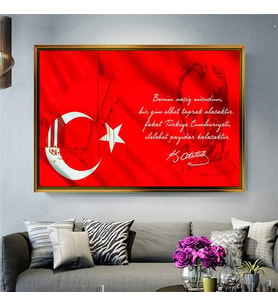 Altın Çerçeveli dekoratif tablo a800 (Gold)
