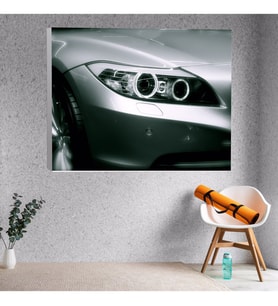 Yakın Çekim Bmw Ön Far Görünüş Dekoratif Kanvas Tablo