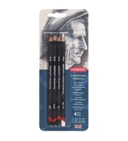 Derwent Charcoal Pencils Kömür Füzen Kalem Seti 4'lü Blister 