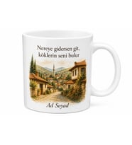 Sabah Kahvesinde Memleket Temalı Kupa Bardak Özel Tasarım Hediye