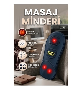 Isıtmalı Titreşimli Masaj Minderi – Ergonomik Sırt ve Bel Destekli