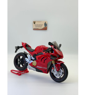 Ducati Panigale V4 Corse 1:10 Ölçek Sesli Işıklı Alloy Model Motosiklet – Kırmızı Diecast
