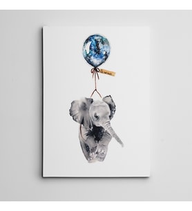 Fil ve Balon Mini Kanvas Tablo