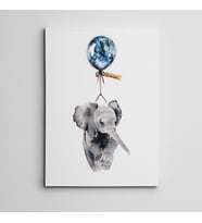 Fil ve Balon Mini Kanvas Tablo