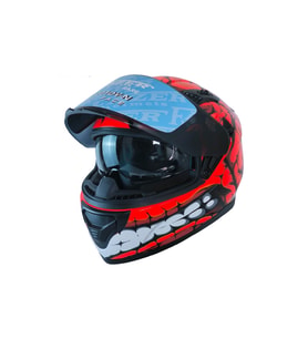 Motosiklet Kask Ece 22.R06 Double Vizörlü Full Face Motor Kaskı Fantastic Red