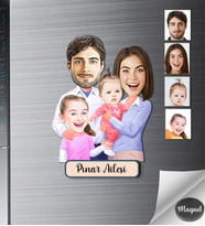 Kişiye Özel Aile Ahşap Magnet 18