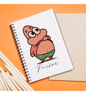 Sünger Bob & Petrick Tasarımlı Defter Kişiye Özel