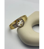 Çelik Gold Taşlı Şeritli Çeyreklik Kelepçe - 26klp01