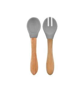 Mama Kaşığı ve Çatal Seti Powder Grey