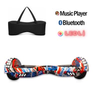 Elektrikli Kaykay Hoverboard Full Ledli Bluetooth Hoparlörlü 6.5 Inch Çanta Hediyeli D09