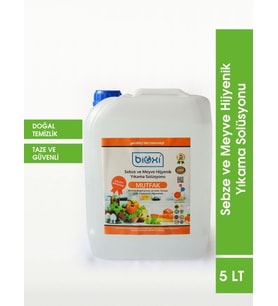 Bioxi® Sebze ve Meyve Hijyenik Yıkama Solüsyonu 5 LT  Güvenli ve Doğal Temizlik