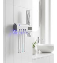 UV Sterilizasyonlu Duvara Monte Otomatik Diş Fırçası Tutucu