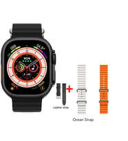 Pazariz Watch 8 Ultra 49mm  Amax Ultra Akıllı NFC - GPS  Kordonunu Seç  (Beyaz-Turuncu)