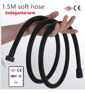Shower Bath Hose Black 150 Cm