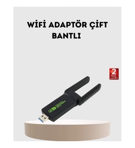 Mey İthalat® Ultratekno Dual Band WiFi Adaptör – 1200 Mbps, USB 3.0, Çift Antenli, Geniş Kapsama Ala