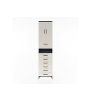 Hyperion Dolap 2 Raflı 7 Çekmeceli 2 Kapaklı 60x44x243 Antrasit-Aytaşı