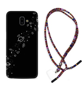 Samsung J6 Plus J7 Prime J7 Pro M20 Kılıf Boyun Asklı Rasta Silikon Planet 1620