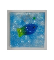Balık Desenli Banyo Cam Gider Kapağı Süsü, 10x10 cm, şık tasarım