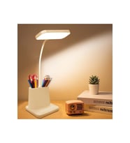 20 Led Çalışma Okuma Işığı 3 Kademeli Şarjlı Masa Lambası Ayarlanabilir Parlaklık (Beyaz)