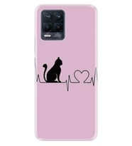 8 8 Pro Kılıf Desenli Silikon Pink Cat Heart 1303