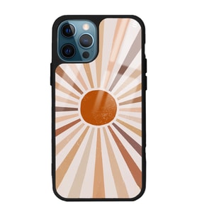 iPhone 13 Pro Retro Güneş Tasarımlı Glossy Telefon Kılıfı