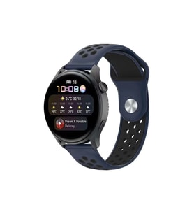 Newface Watch 22mm Spor Delikli Kordon - Lacivert-Siyah