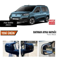 Fiat Doblo Yarasa Ayna Kapağı Batman Parlak Siyah Piano Black