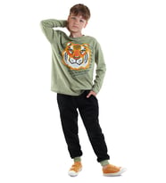 Kaplan Erkek Çocuk T-shirt Pantolon Takım (Haki)