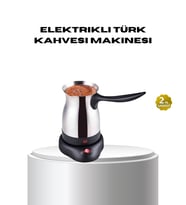 Paslanmaz Çelik Elektrikli Cezve 800W 6 Fincan Kapasiteli